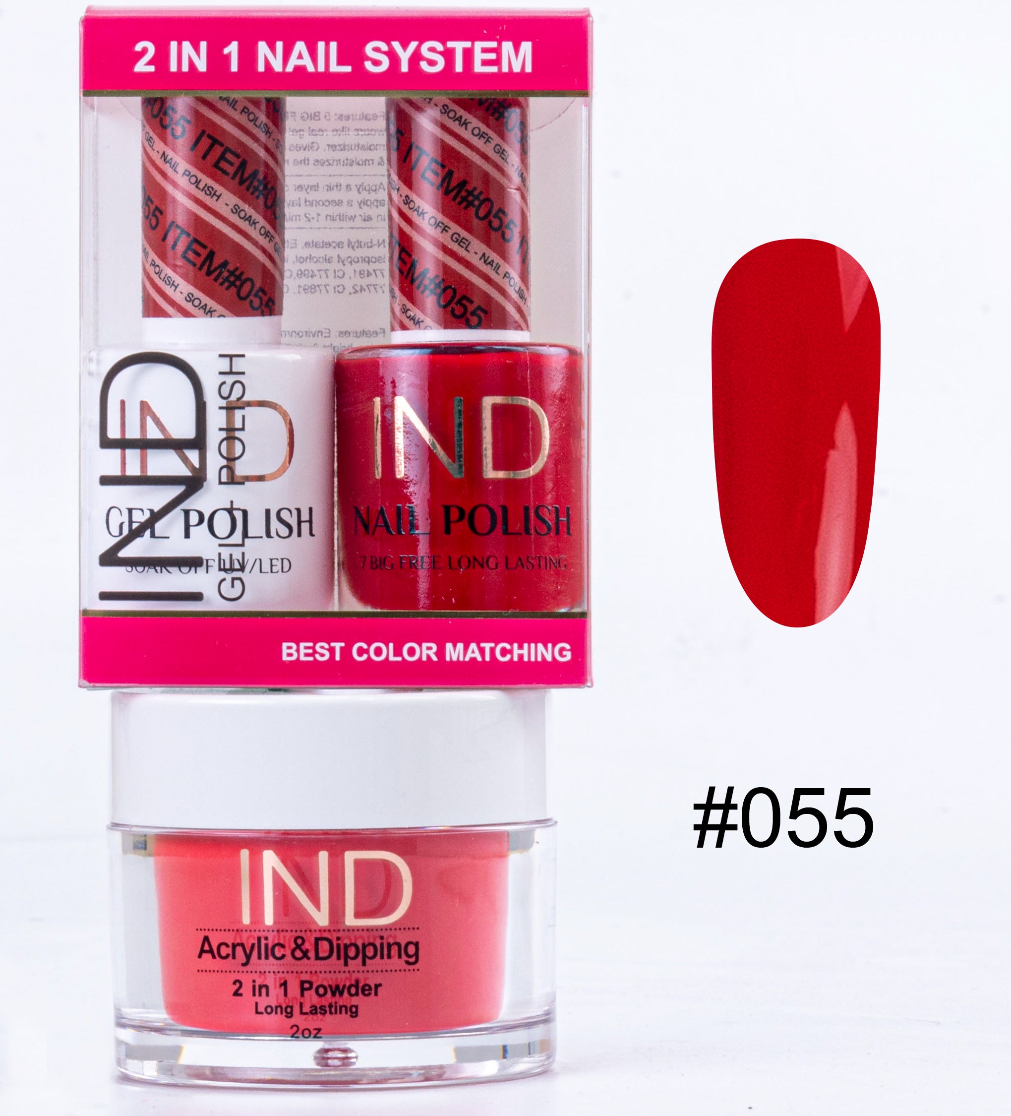 IND 3 IN 1 Combo Gel +Lacquer+dipping powder - #55