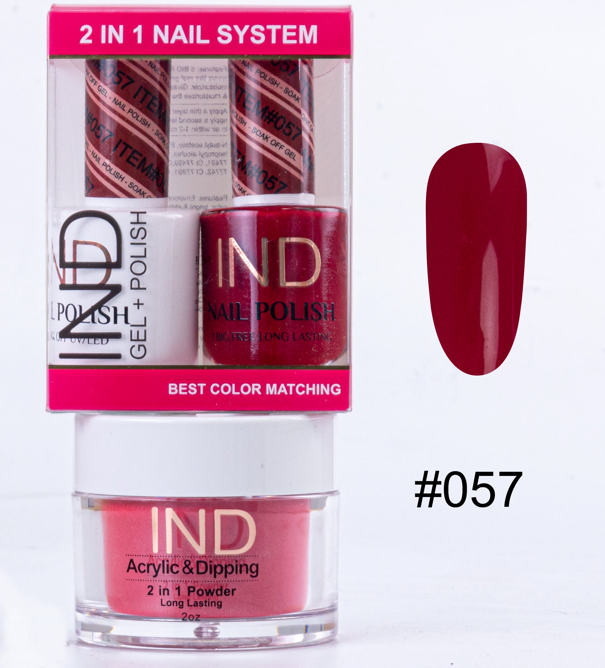 IND 3 IN 1 Combo Gel +Lacquer+dipping powder - #57