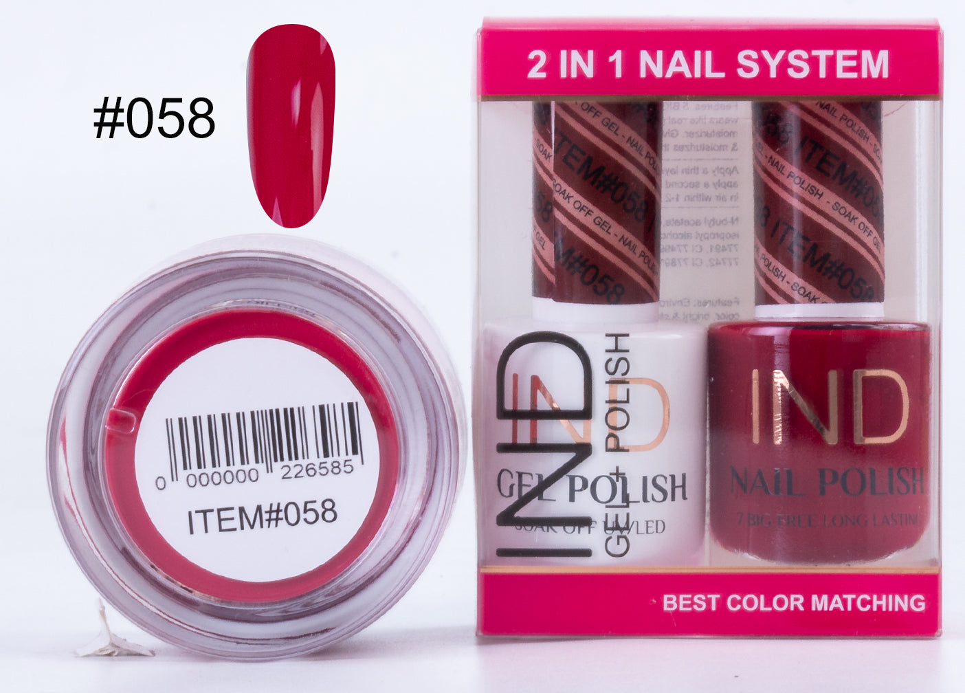 IND 3 IN 1 Combo Gel +Lacquer+dipping powder - #58