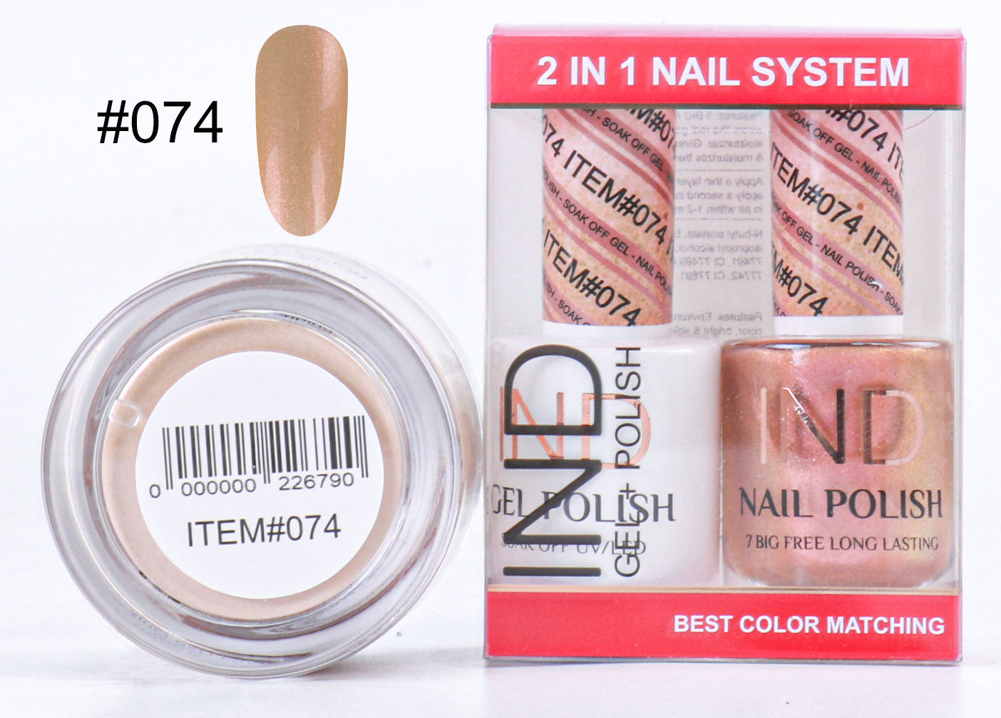 IND 3 IN 1 Combo Gel +Lacquer+dipping powder - #74