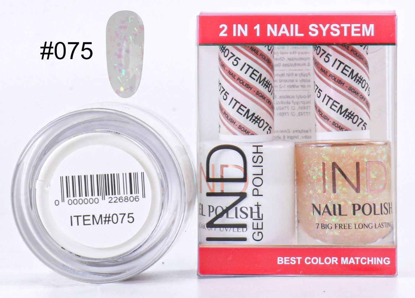 IND 3 IN 1 Combo Gel +Lacquer+dipping powder - #75