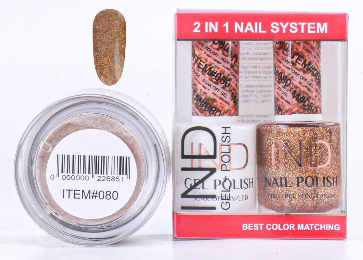 IND 3 IN 1 Combo Gel +Lacquer+dipping powder - #80