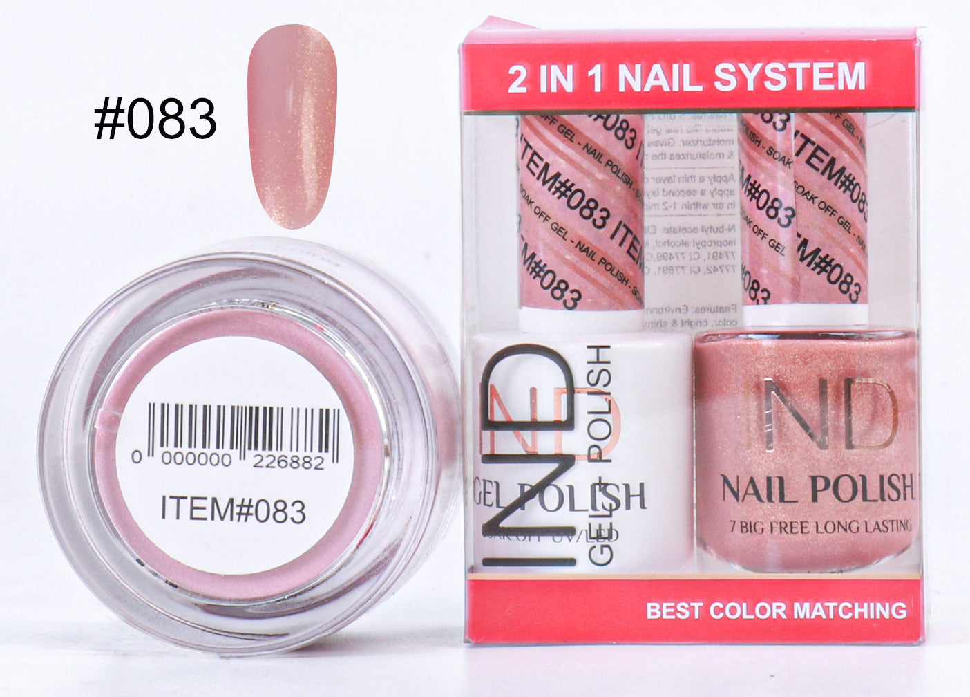 IND 3 IN 1 Combo Gel +Lacquer+dipping powder - #83