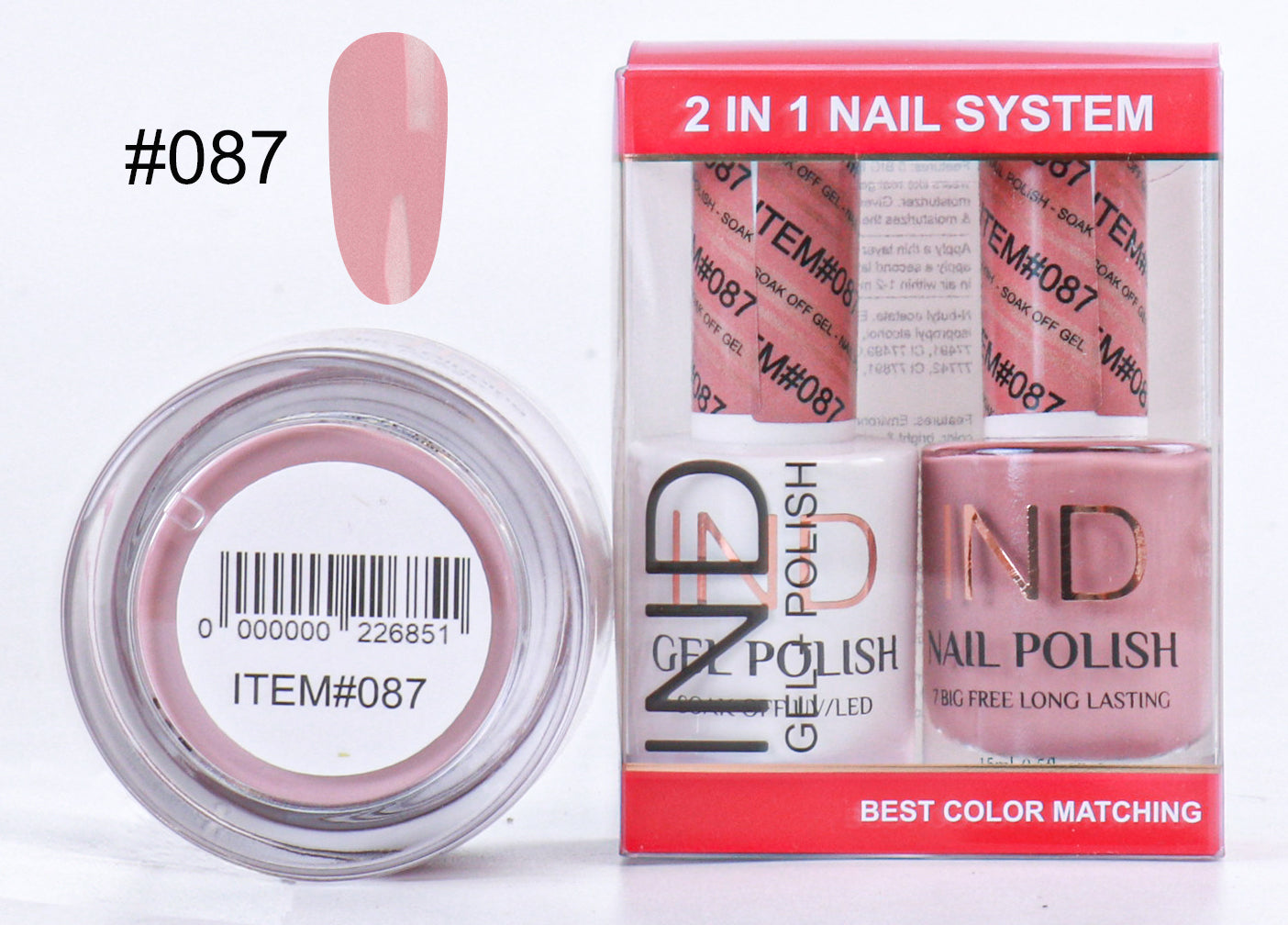 IND 3 IN 1 Combo Gel +Lacquer+dipping powder - #87