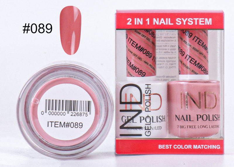 IND 3 IN 1 Combo Gel +Lacquer+dipping powder -
