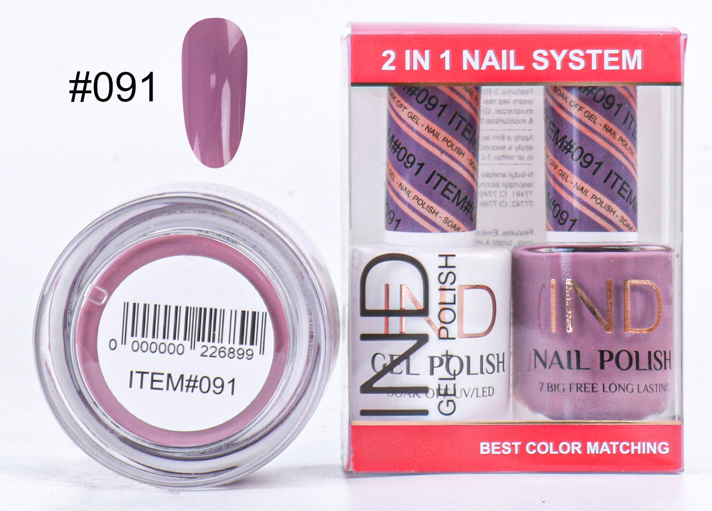 IND 3 IN 1 Combo Gel +Lacquer+dipping powder - #91