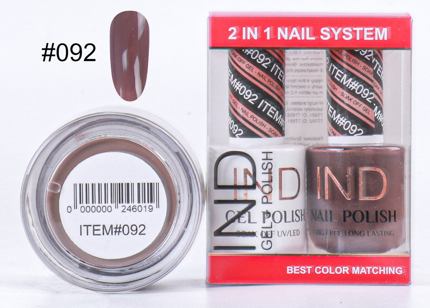 IND 3 IN 1 Combo Gel +Lacquer+dipping powder - #92