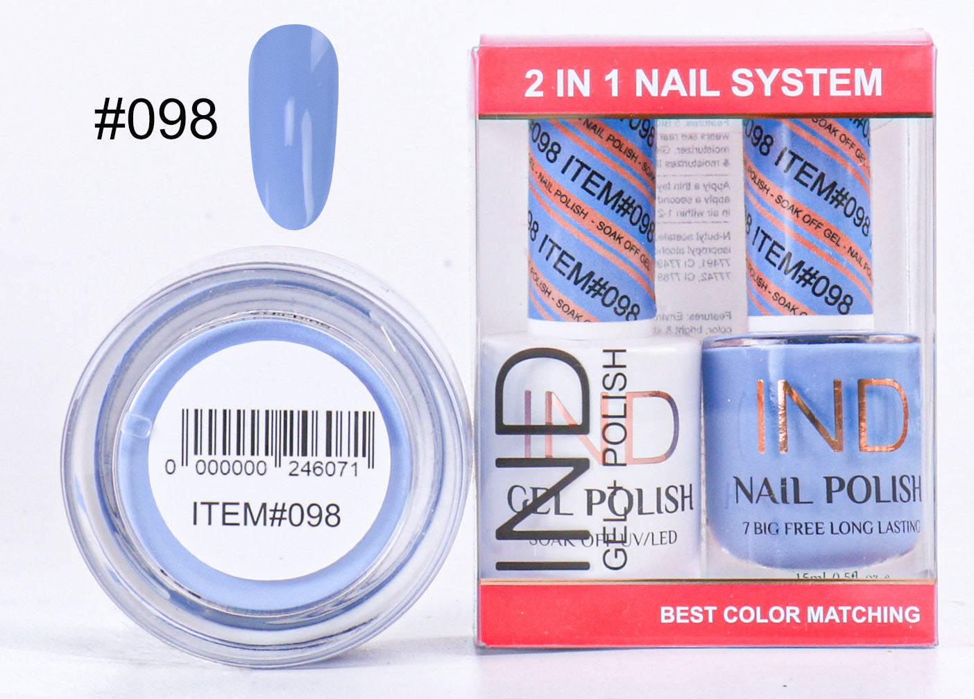 IND 3 IN 1 Combo Gel +Lacquer+dipping powder - #98