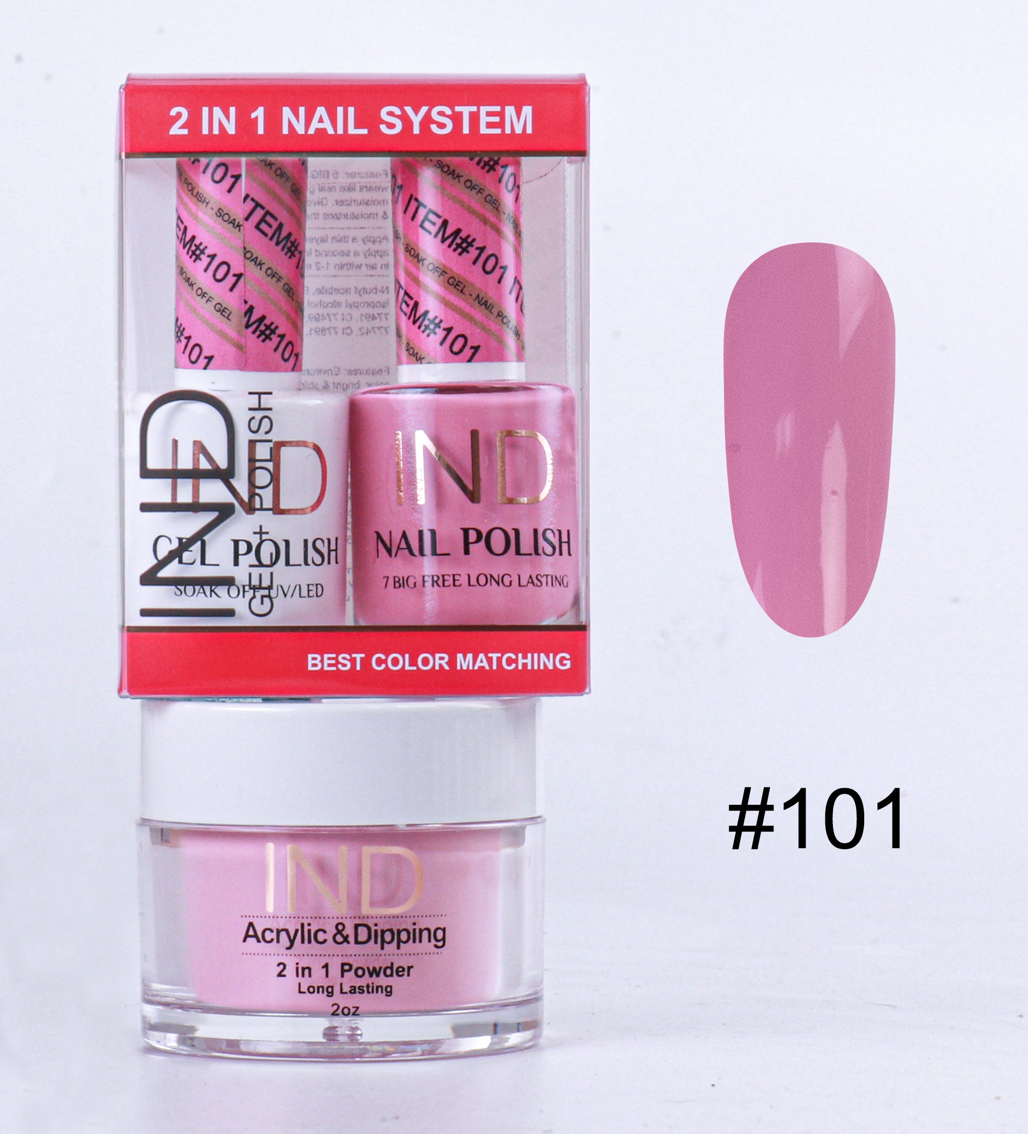 IND 3 IN 1 Combo Gel +Lacquer+dipping powder - #101