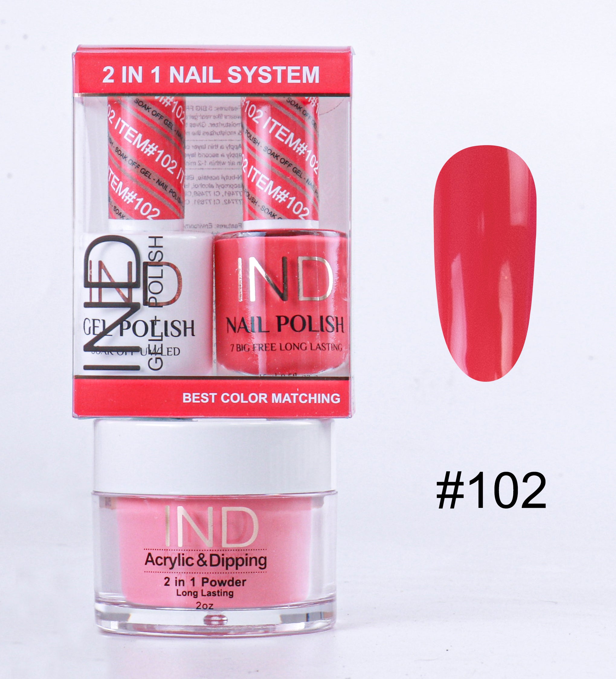 IND 3 IN 1 Combo Gel +Lacquer+dipping powder - #102