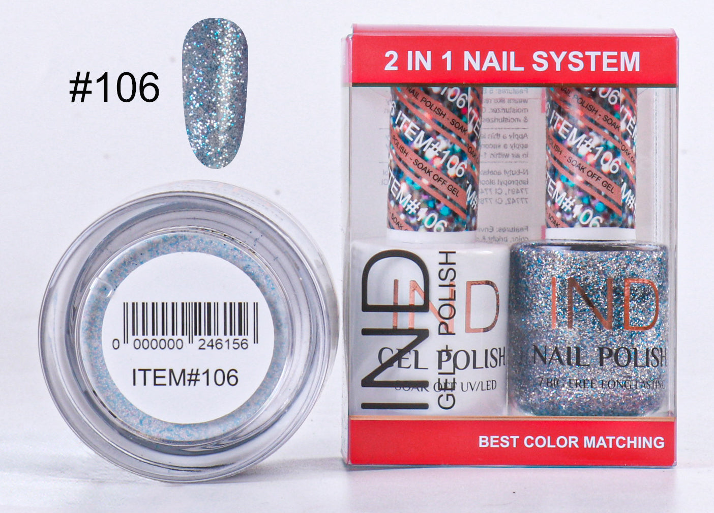 IND 3 IN 1 Combo Gel +Lacquer+dipping powder - #106