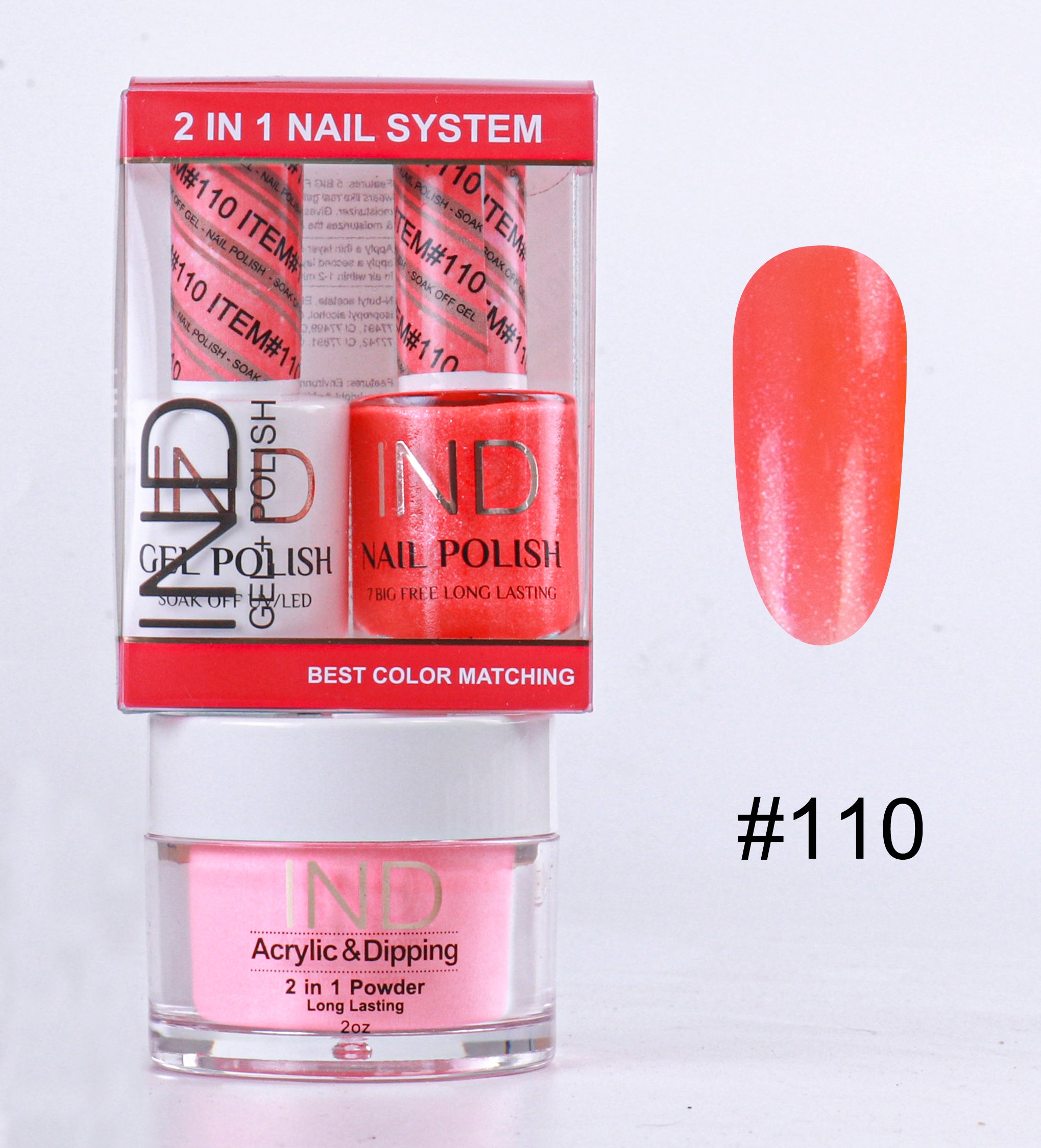 IND 3 IN 1 Combo Gel +Lacquer+dipping powder - #110