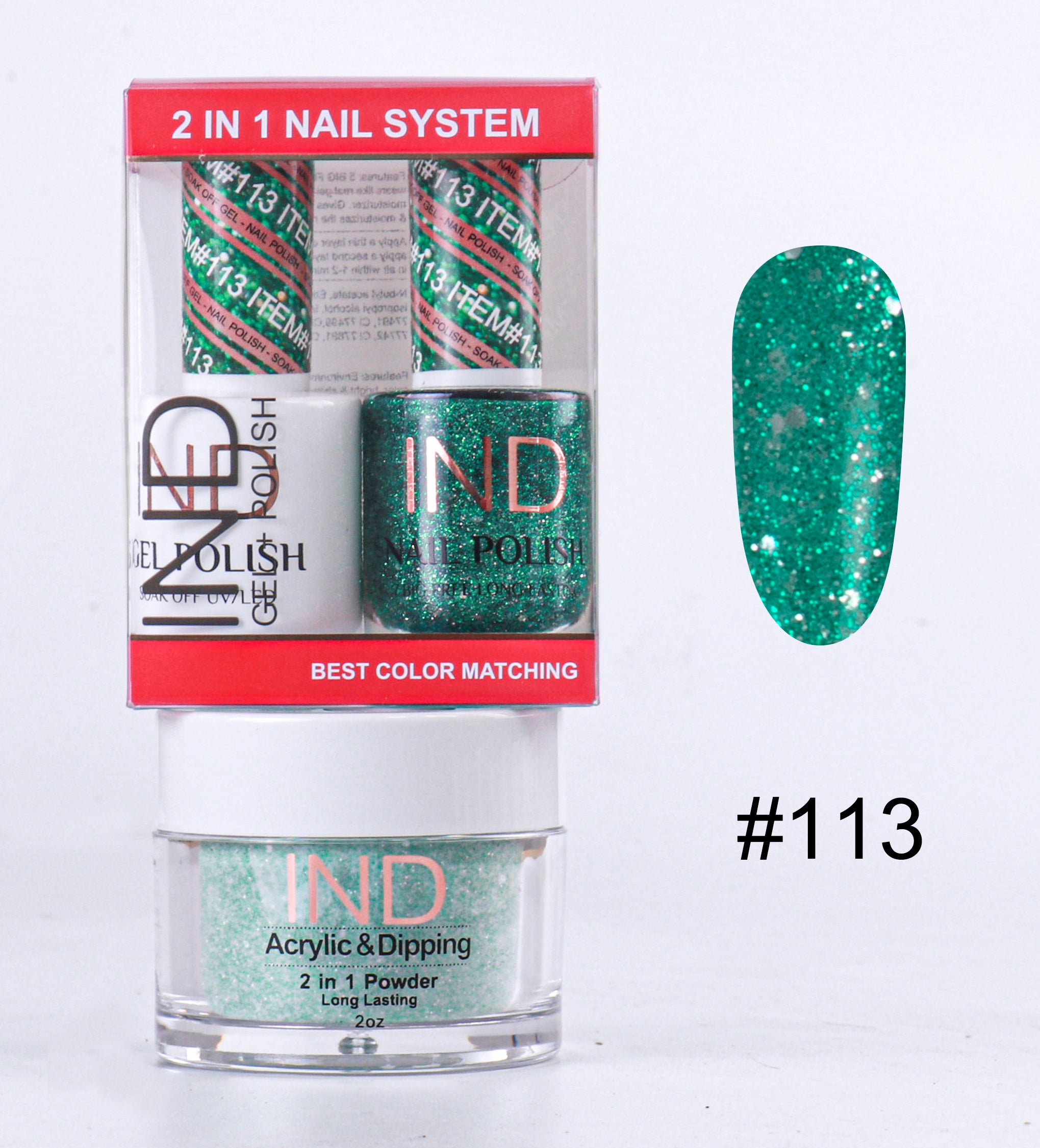 IND 3 IN 1 Combo Gel +Lacquer+dipping powder - #113