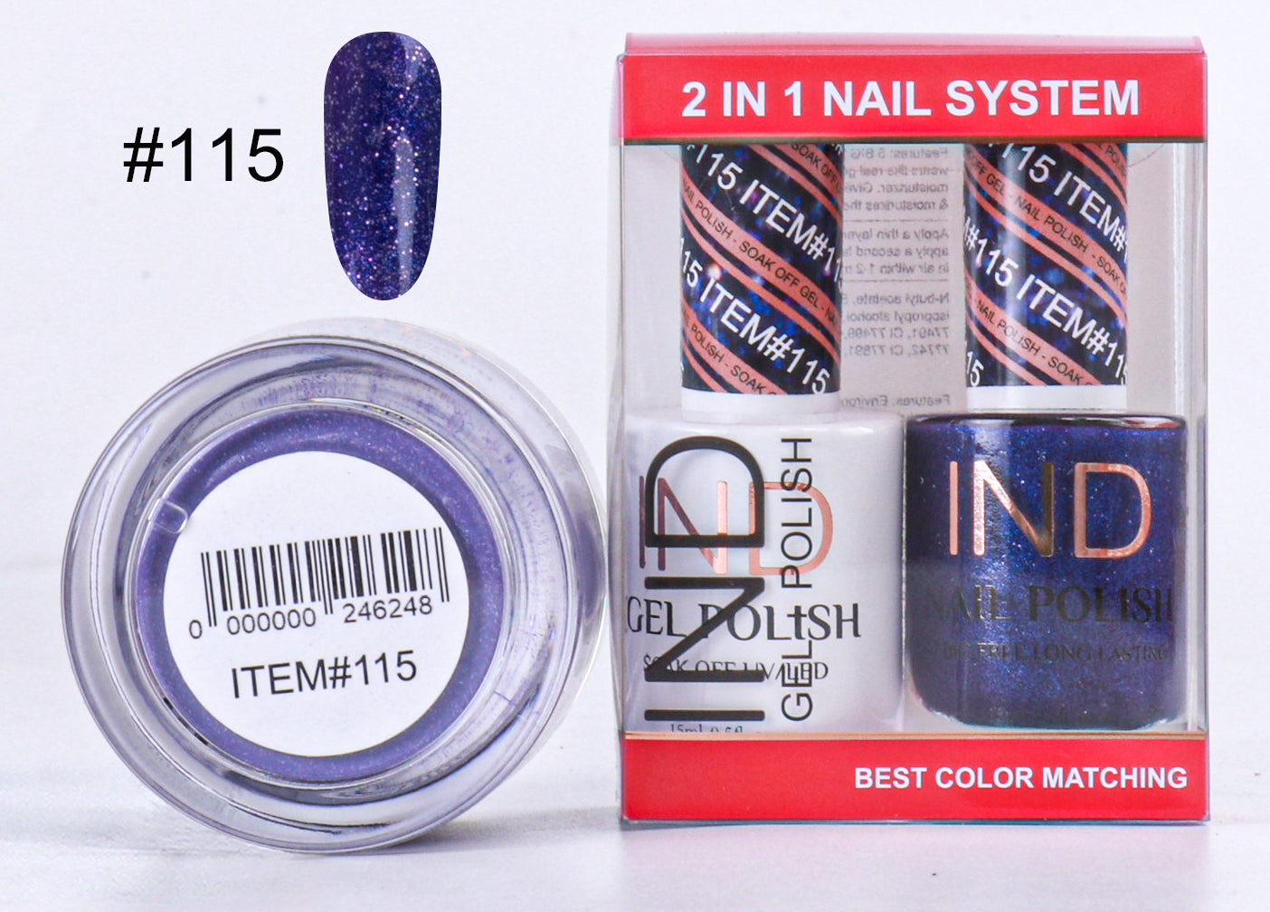 IND 3 IN 1 Combo Gel +Lacquer+dipping powder - #115