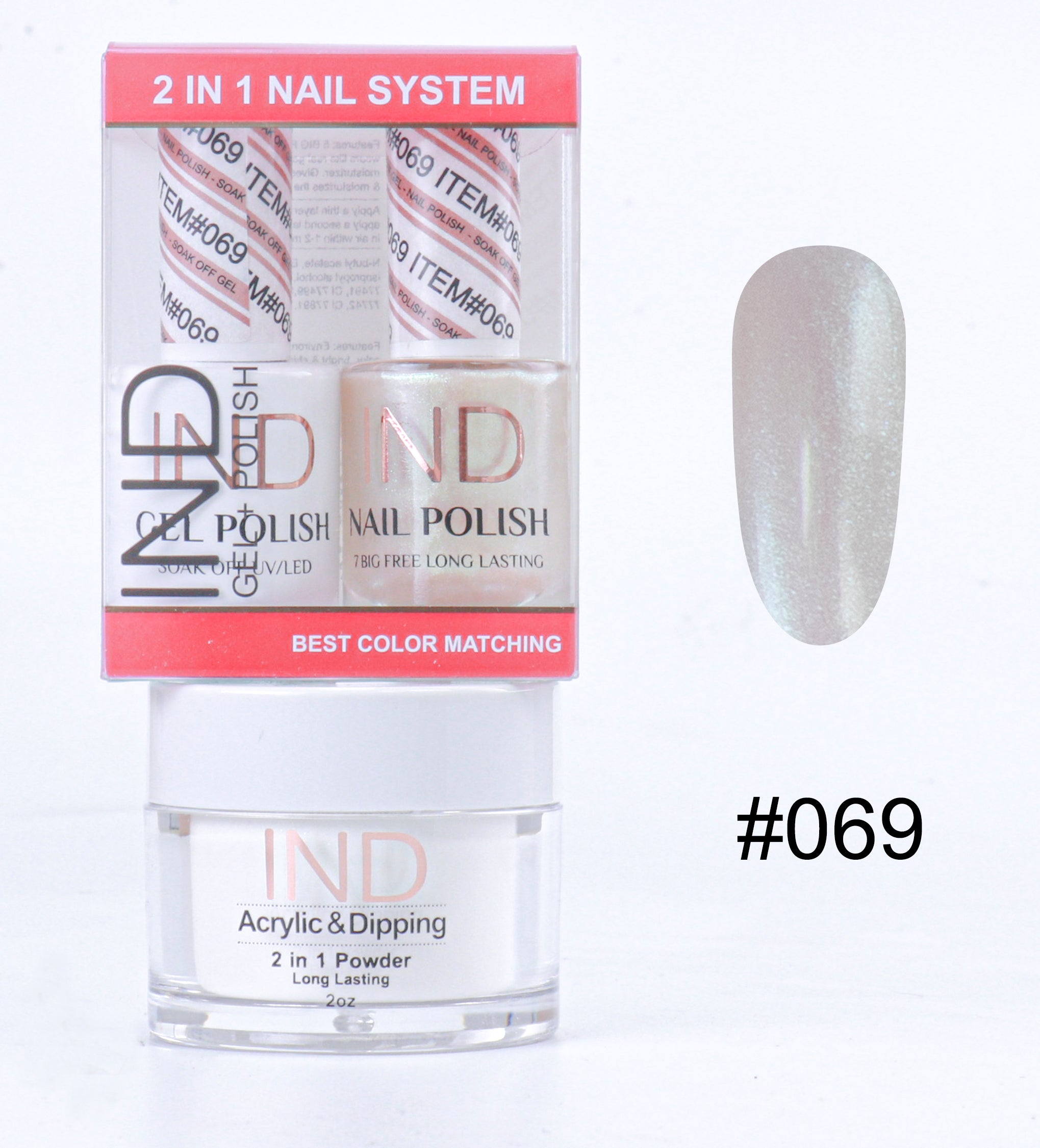 IND 3 IN 1 Combo Gel +Lacquer+dipping powder - #69