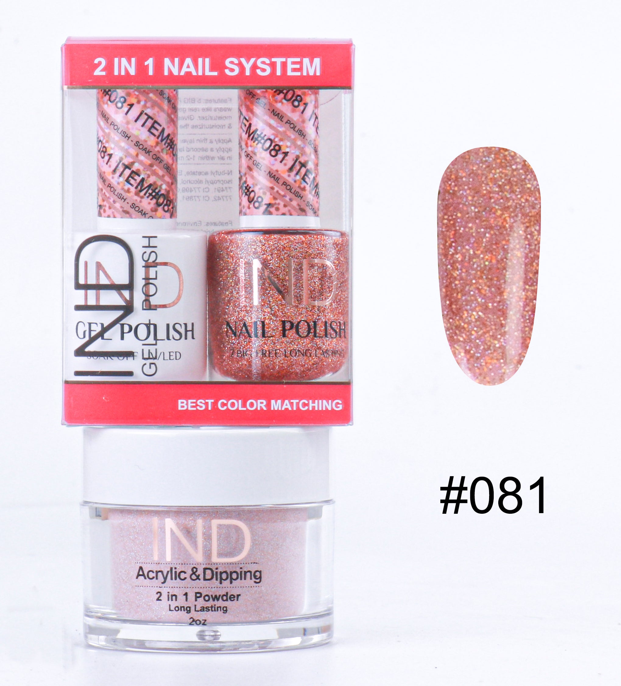 IND 3 IN 1 Combo Gel +Lacquer+dipping powder - #81