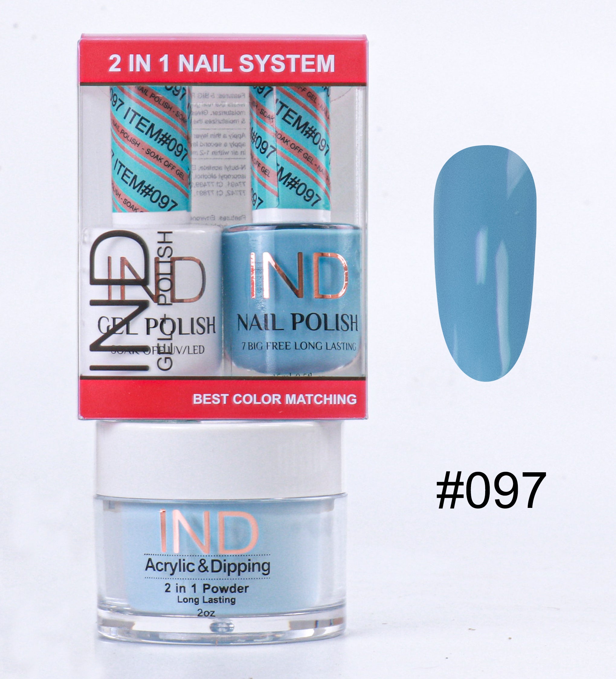 IND 3 IN 1 Combo Gel +Lacquer+dipping powder - #97