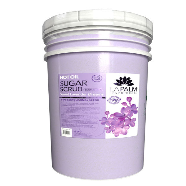 La Palm Hot Oil Sugar Scrub Bucket - Sweet Lavender