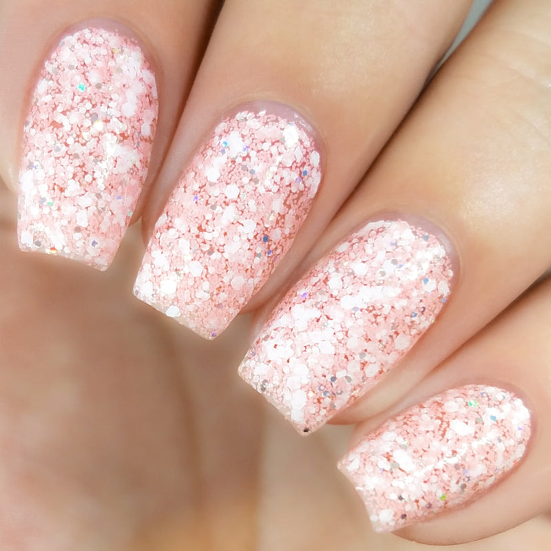 Pale pink nails with glitter or French tips with glitter? | Pink nail art, Pink  nail designs, Cute pink nails