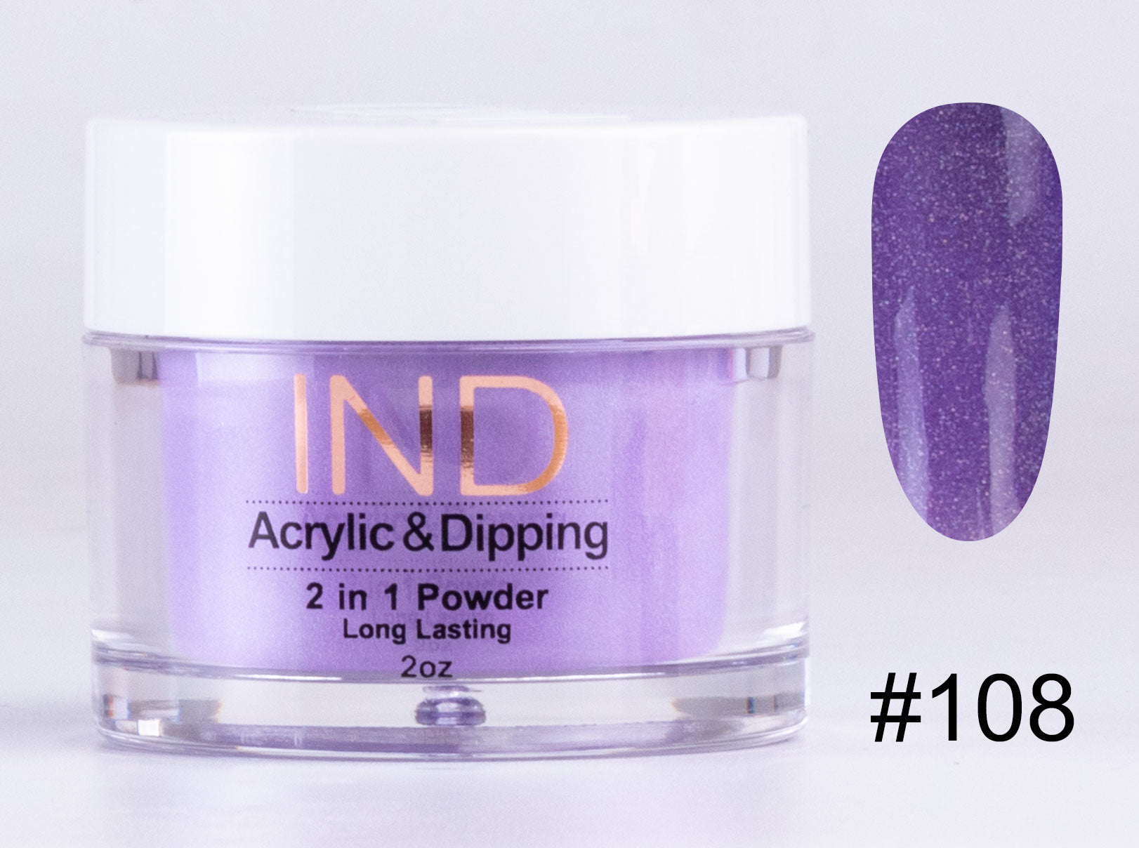 IND 2 In 1 Dip Acrylic Powder 2 Ounces - #108