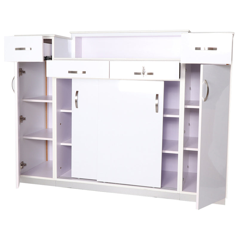 Reception Desk - RWSSL01 - White Shiney Silver