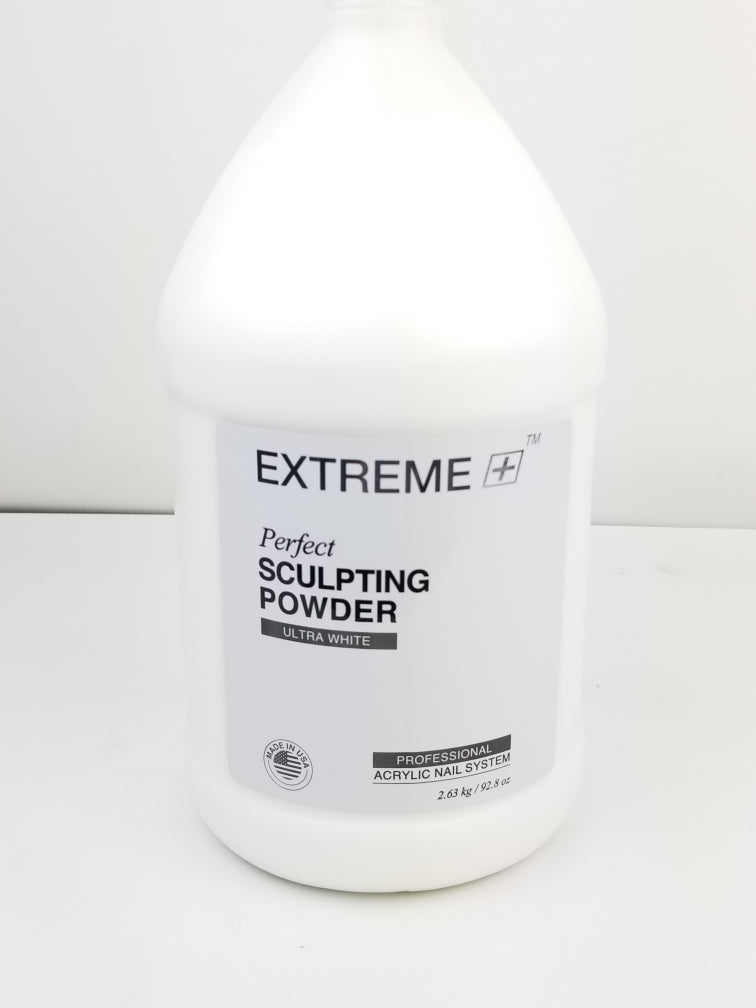 EXTREME+ Bột Tạo Hình Móng Acrylic 92.8 oz (1 Gallon) - Siêu Trắng 