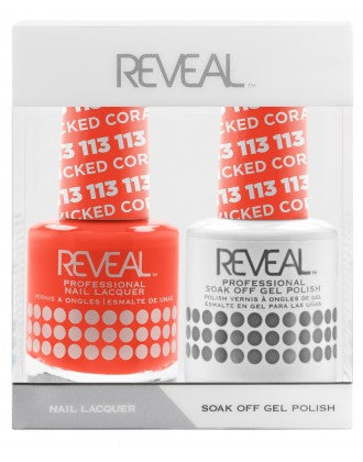 Reveal Duo Gel and Nail Lacquer Set - 113 Wicked Coral