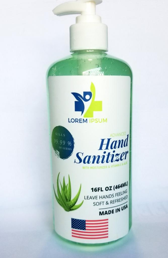 Lorem Ipsum Hand Sanitizer Aloe Vera Moisturising 16 oz -FDA Approved