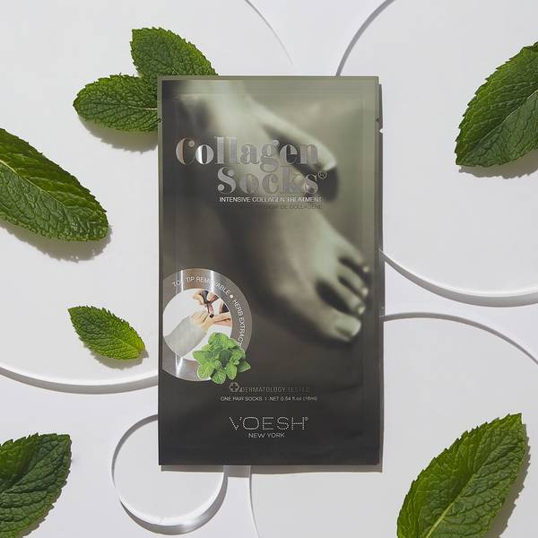 Voesh Deluxe Pedicure Collagen SOCKS - Mint & Botan