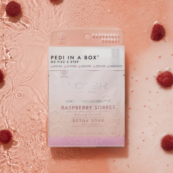 VOESH Pedi in a Box O2 Fizz 5 Step - Raspberry Sorbet