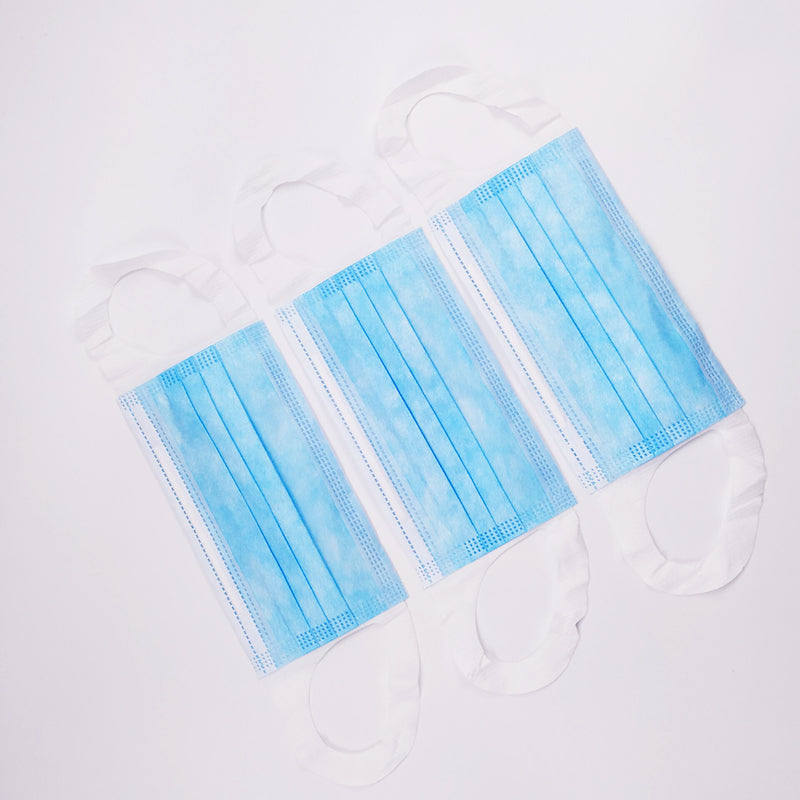 50 Pcs Angel Wing Disposable 3 Ply Face Mask Blue
