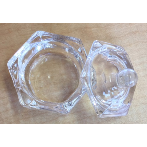 Crystal Glass Jar Hexagon