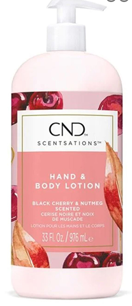 CND Hand & Body Lotion - Black cherry & Nutmeg - 31 oz