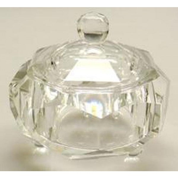Crystal Powder Glass Jar with Lid