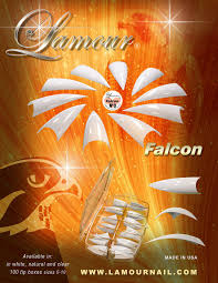 Lamour Falcon Nail Tips - Clear Color - Box 100 tips