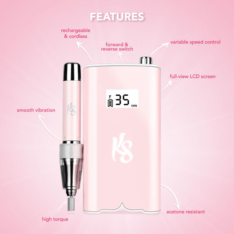 Kiara Sky Beyond PRO Portable Nail Drill- Pink