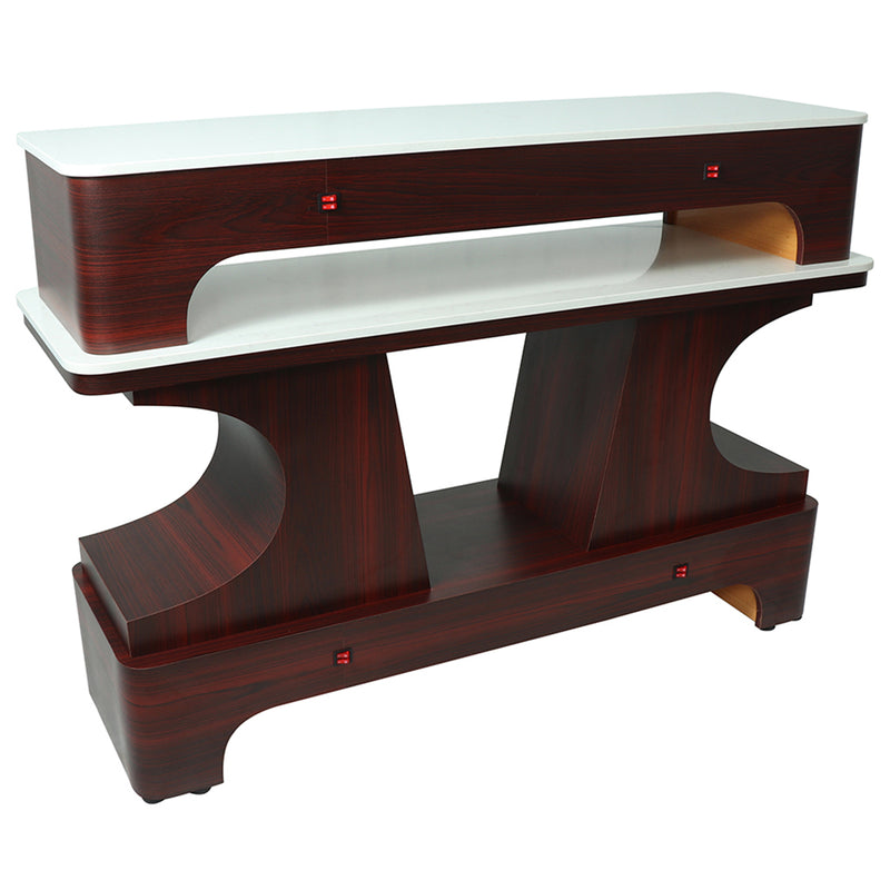 Nail Dryer Table - D04 Rectangle - Cherry Wood