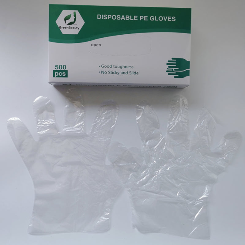 GreenBeauty  Plastic Disposable Gloves - Box  / 500 pcs