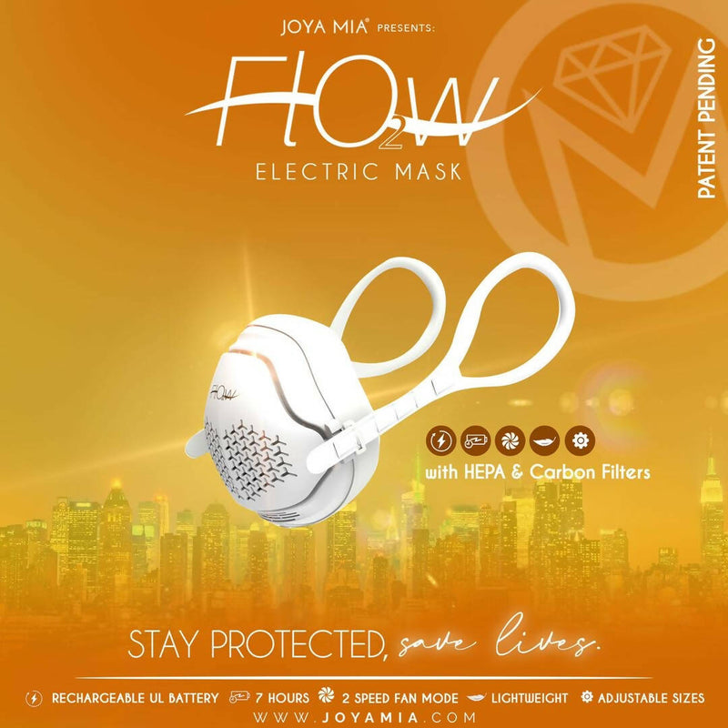 O2 FLOW AIR PURIFIER MASK WITH HEPA AND CARBON FILTER
