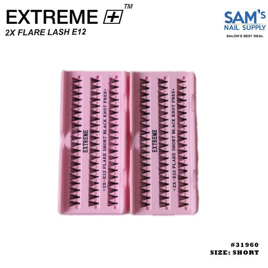 Extreme 2X Flare Lash E12 Knot Free - Short