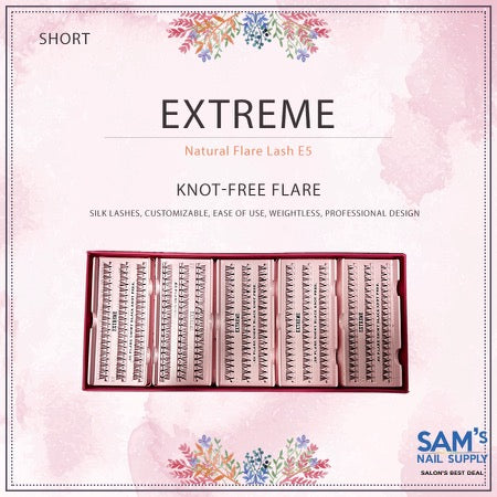 Extreme Natural Flare Lash Knot Free E5 - Short( Box/50)