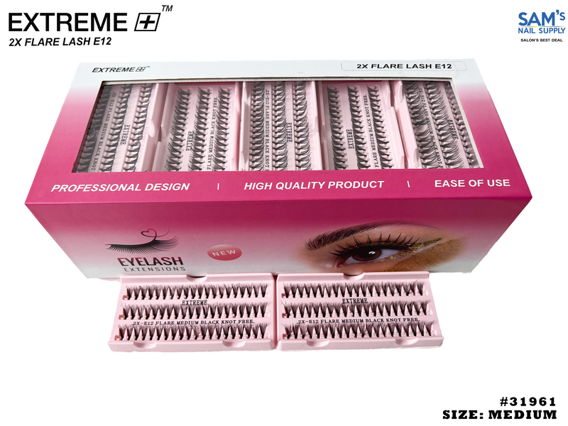Extreme 2X Flare Lash E12 Knot Free - Trung bình