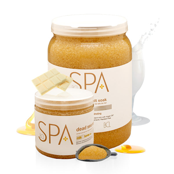 BCL SPA Dead Sea Salt Soak Milk + Honey w/ White Chocolate (64 oz)