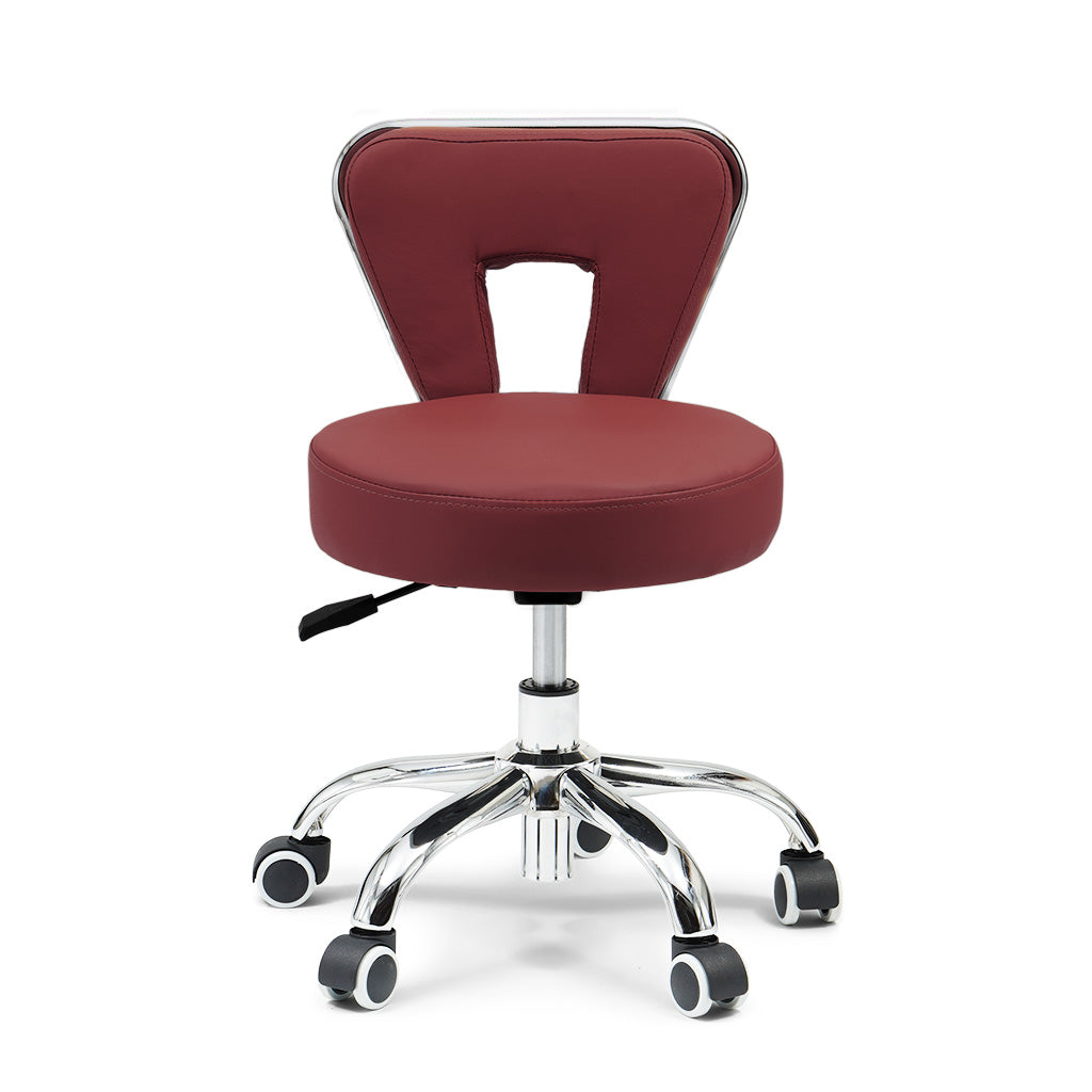 Pedicure Stool 12 - Burgundy