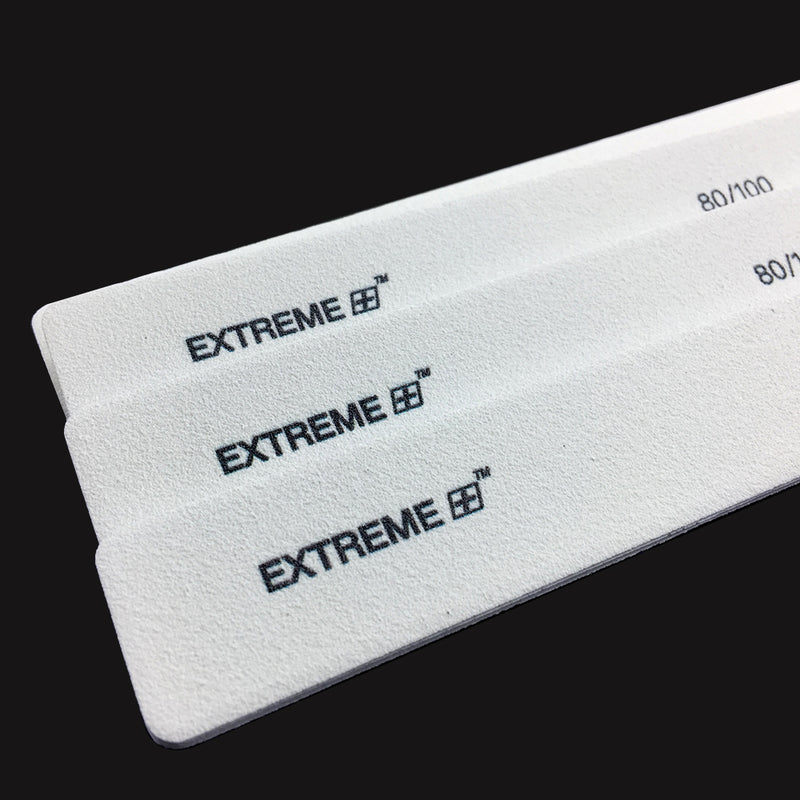 EXTREME+ Jumbo White Nail File 80/100 White Grit
