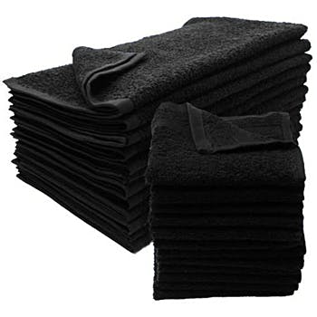 12 PCS Magna Plus Cotton Towels 100% Cotton - Black