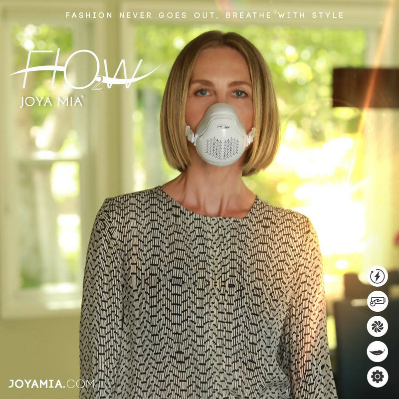 O2 FLOW AIR PURIFIER MASK WITH HEPA AND CARBON FILTER